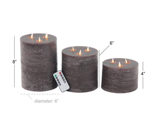 Uma 3-Wick Flameless Candle (Set of 3) large image number 6