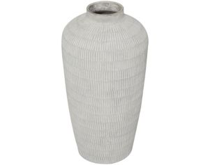 Uma 23" Cream Linear Pattern Vase