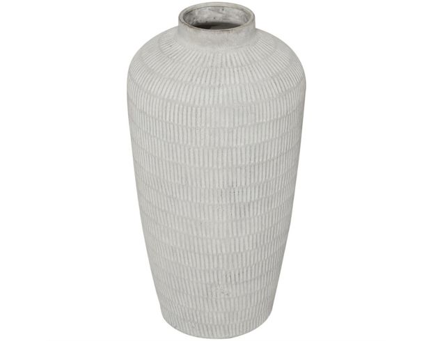 Uma 23" Cream Linear Pattern Vase large image number 1