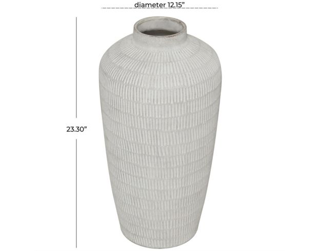 Uma 23" Cream Linear Pattern Vase large image number 3