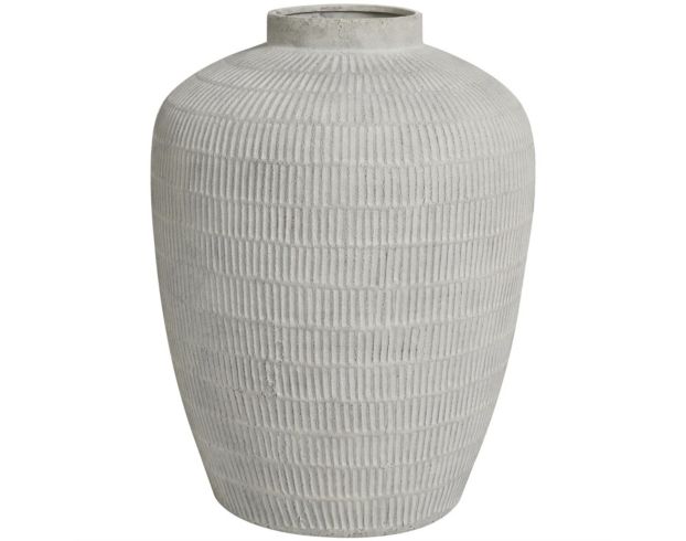 Uma 19" Cream Linear Round Pattern Vase large image number 2