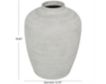 Uma 19" Cream Linear Round Pattern Vase small image number 4