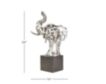 Uma 24" Silver Polystone Eclectic Elephant Sculpture small image number 5