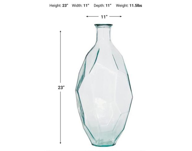 Uma 23" Clear Glass Spanish Vase large image number 5