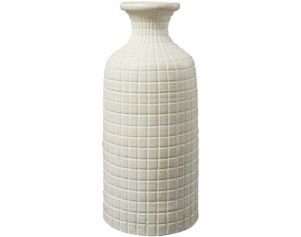 Uma 23" Cream Checker Textured Vase