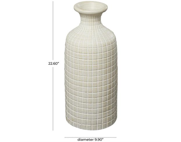Uma 23" Cream Checker Textured Vase large image number 4
