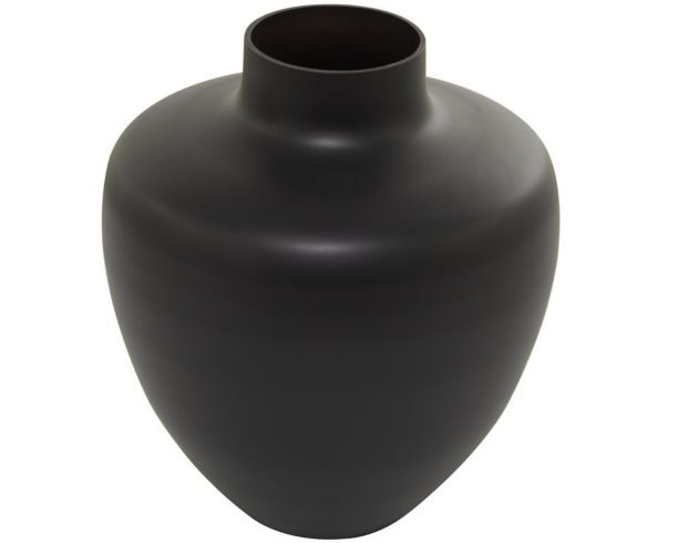 Uma 13" Matte Black Glass Vase large image number 1
