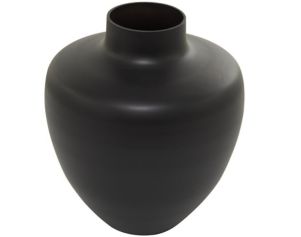Uma 13" Matte Black Glass Vase