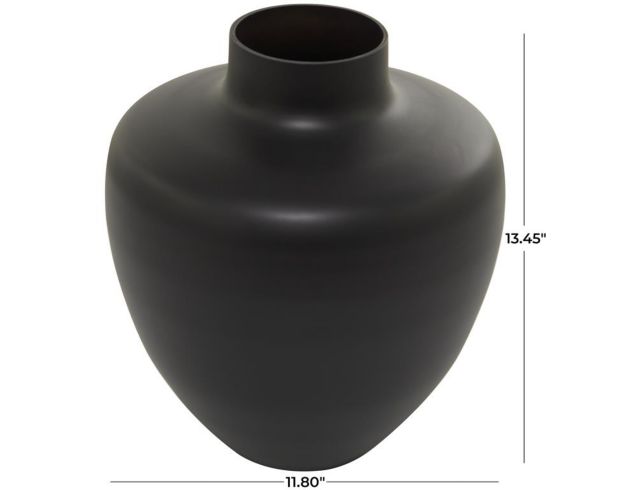 Uma 13" Matte Black Glass Vase large image number 3