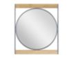 Uma Brown Metal Wall Mirror with Wood Accents small image number 1