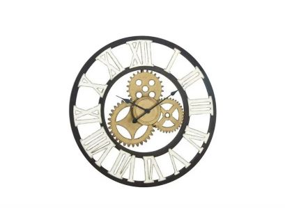 Uma Gold Metal Gear Wall Clock