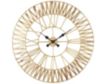 Uma 31" x 31" Gold Seagrass Round Wall Clock small image number 1
