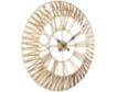 Uma 31" x 31" Gold Seagrass Round Wall Clock small image number 2