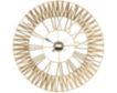 Uma 31" x 31" Gold Seagrass Round Wall Clock small image number 3