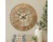Uma 31" x 31" Gold Seagrass Round Wall Clock small image number 4