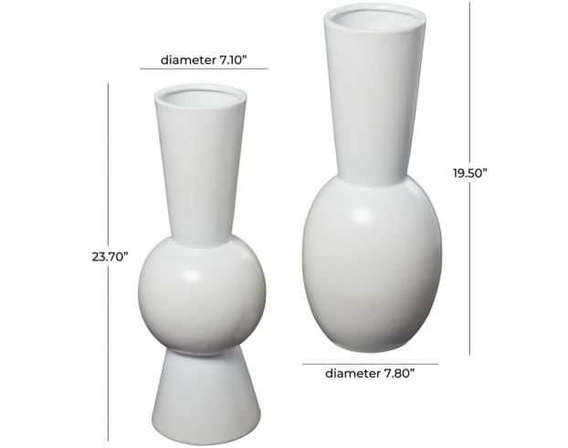 Uma Fluted Floor Vase (Set of 2) large image number 3