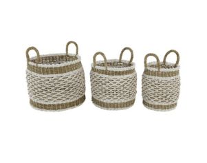 Uma Brown Boho Basket (Set of 3)