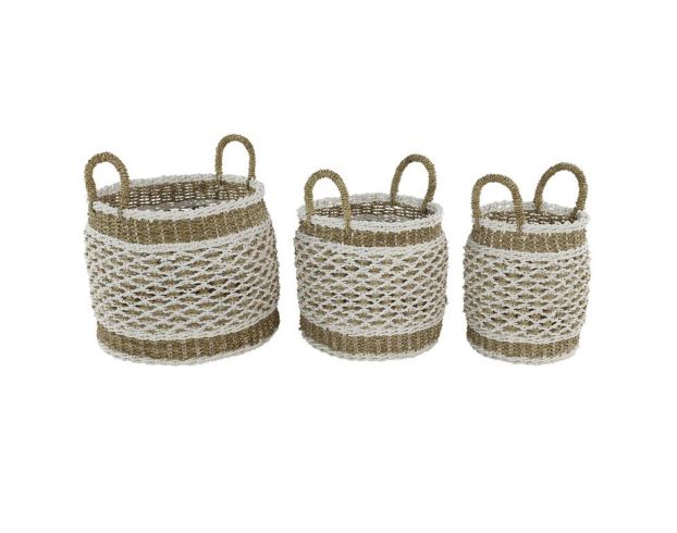 Uma Brown Boho Basket (Set of 3) large image number 1