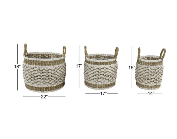 Uma Brown Boho Basket (Set of 3) large image number 4