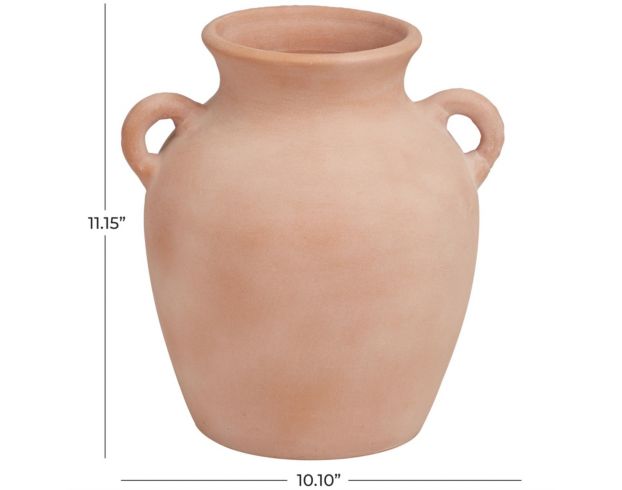 Uma 11" Orange Ceramic Terracotta Jug Vase large image number 3