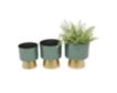 Uma Green And Gold Planter (Set Of 3) small image number 1