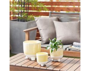Uma Yellow Footed Planter (Set Of 3)