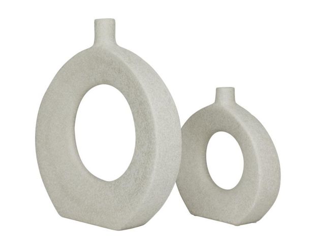 Uma White Donut Cutout Vase (Set Of 2) large image number 2