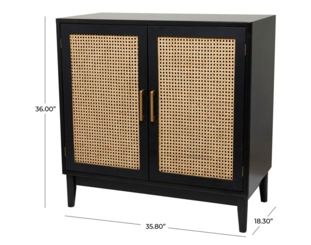 Uma Lenox 2-Door Black Accent Cabinet large image number 9