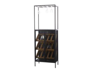 Uma Cityscape Tall Glass Wine Cabinet