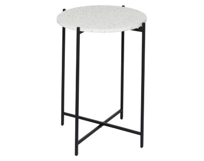 Uma 18" Villa Black & White Accent Table