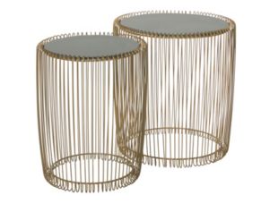 Uma Hollywood Drum Accent Table (Set of 2)