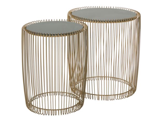 Uma Hollywood Drum Accent Table (Set of 2) large image number 2