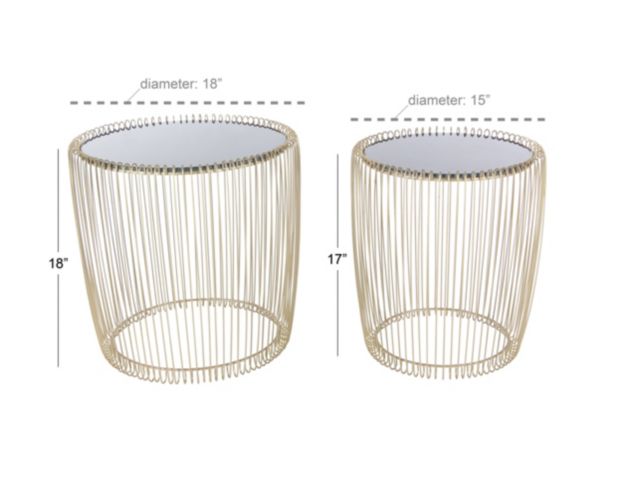 Uma Hollywood Drum Accent Table (Set of 2) large image number 6
