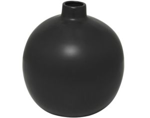 Uma 17" Matte Black Round Ceramic Vase