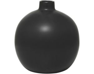 Uma 17" Matte Black Round Ceramic Vase