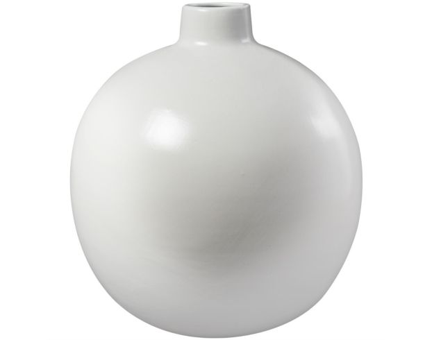 Uma 17" White Round Ceramic Vase large image number 2