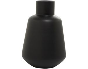 Uma 15" Black Abstract Glass Vase
