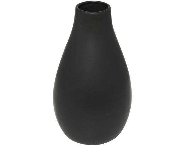 Uma 20" Matte Black Ceramic Vase large image number 1