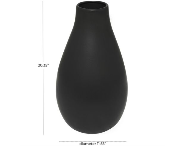 Uma 20" Matte Black Ceramic Vase large image number 4