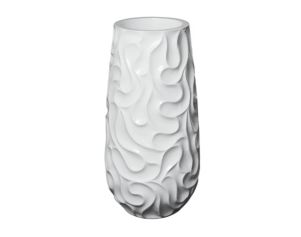 Uma 37" White Resin Wave Vase