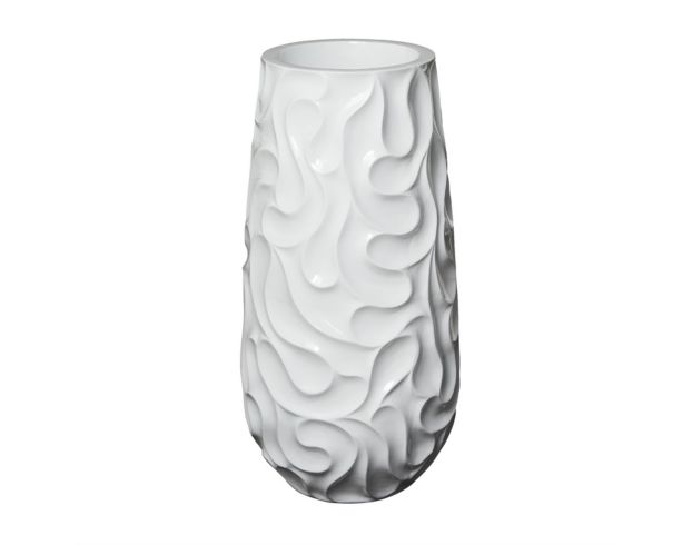Uma 37" White Resin Wave Vase large image number 1