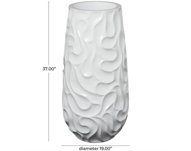Uma 37" White Resin Wave Vase large image number 5