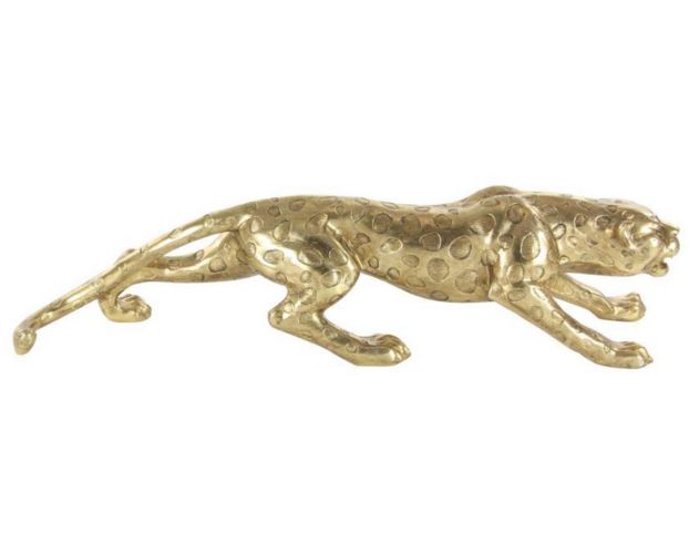 Uma 10" Gold Leopard Sculpture large image number 1