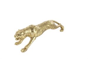 Uma 10" Gold Leopard Sculpture