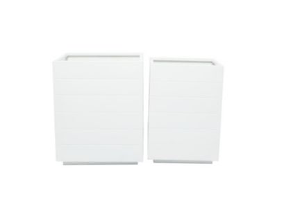 Uma White Square Planter (Set of 2)