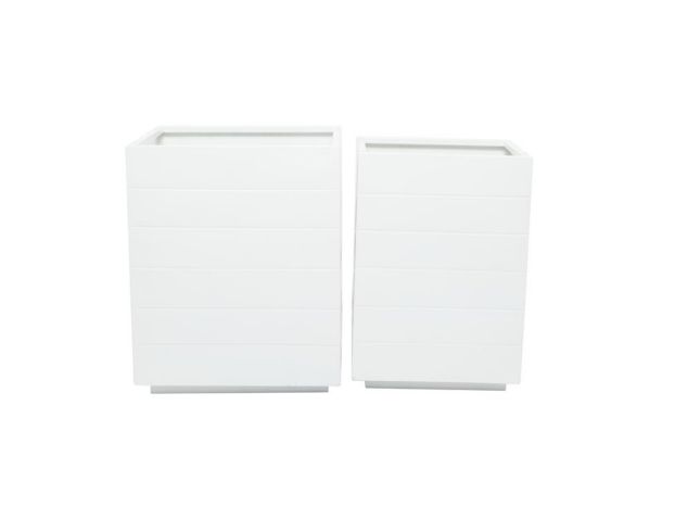 Uma White Square Planter (Set of 2) large image number 1