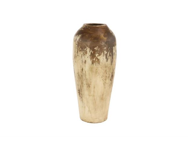 Uma 26" Beige Ceramic Distressed Vase large image number 2