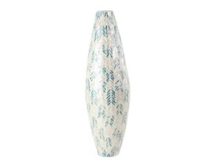 Uma 33" White Mother Pearl Mosaic Floor Vase