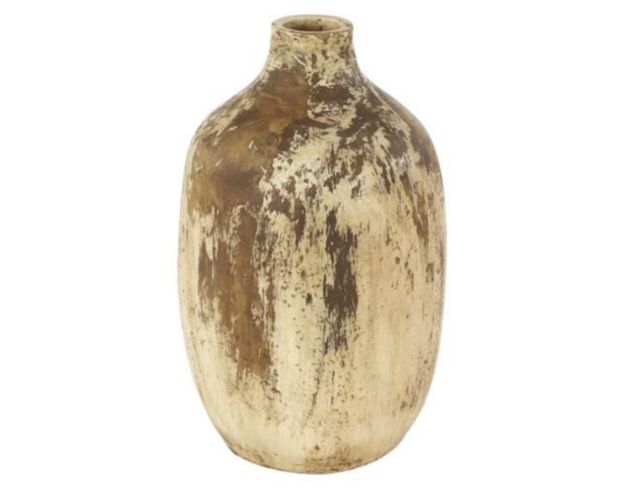 Uma 17" Beige Distressed Vase large image number 1
