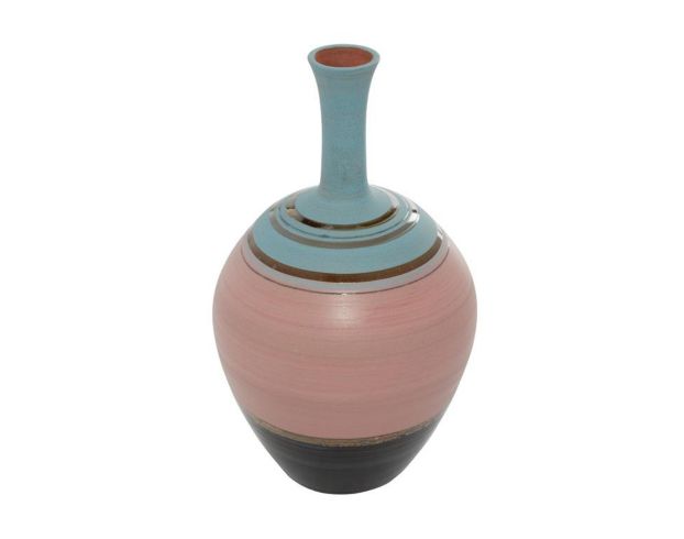 Uma 15" Ceramic Pink and Blue Vase large image number 2